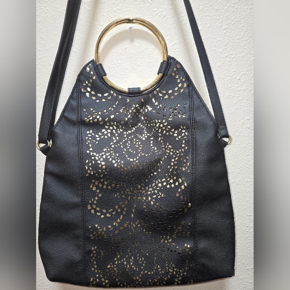 Elegant Black and Gold Women's Bag